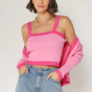 Twin Set Tricot Trama Rendada ROSA