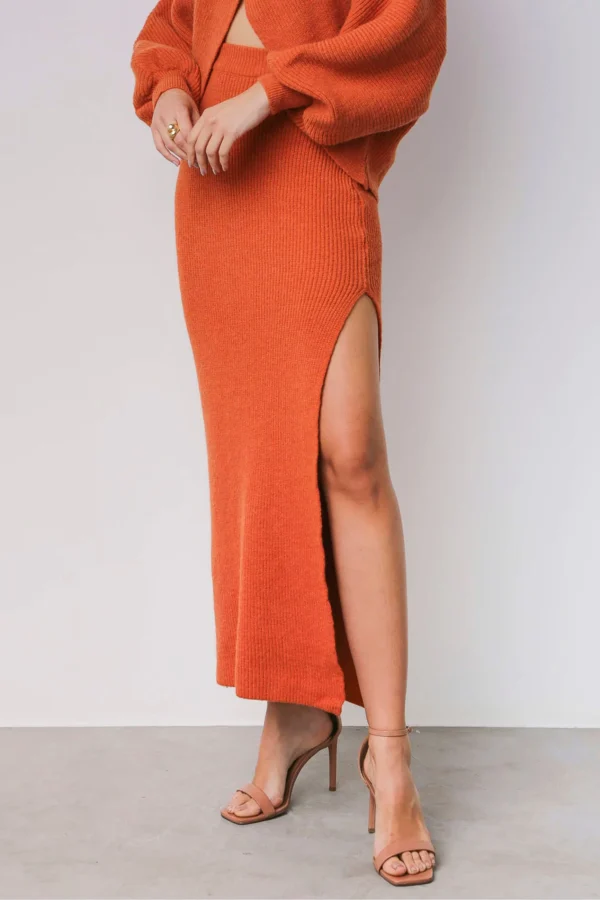 SAIA LONGA TRICOT FERRUGEM - Imagem 2