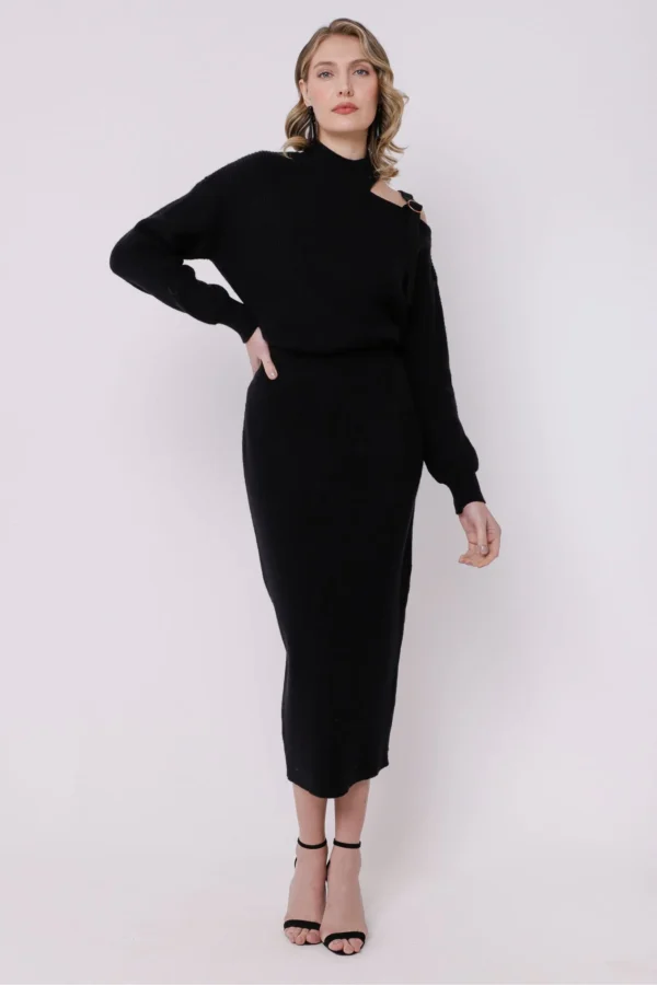 Conjunto Tricot Fivela PRETO