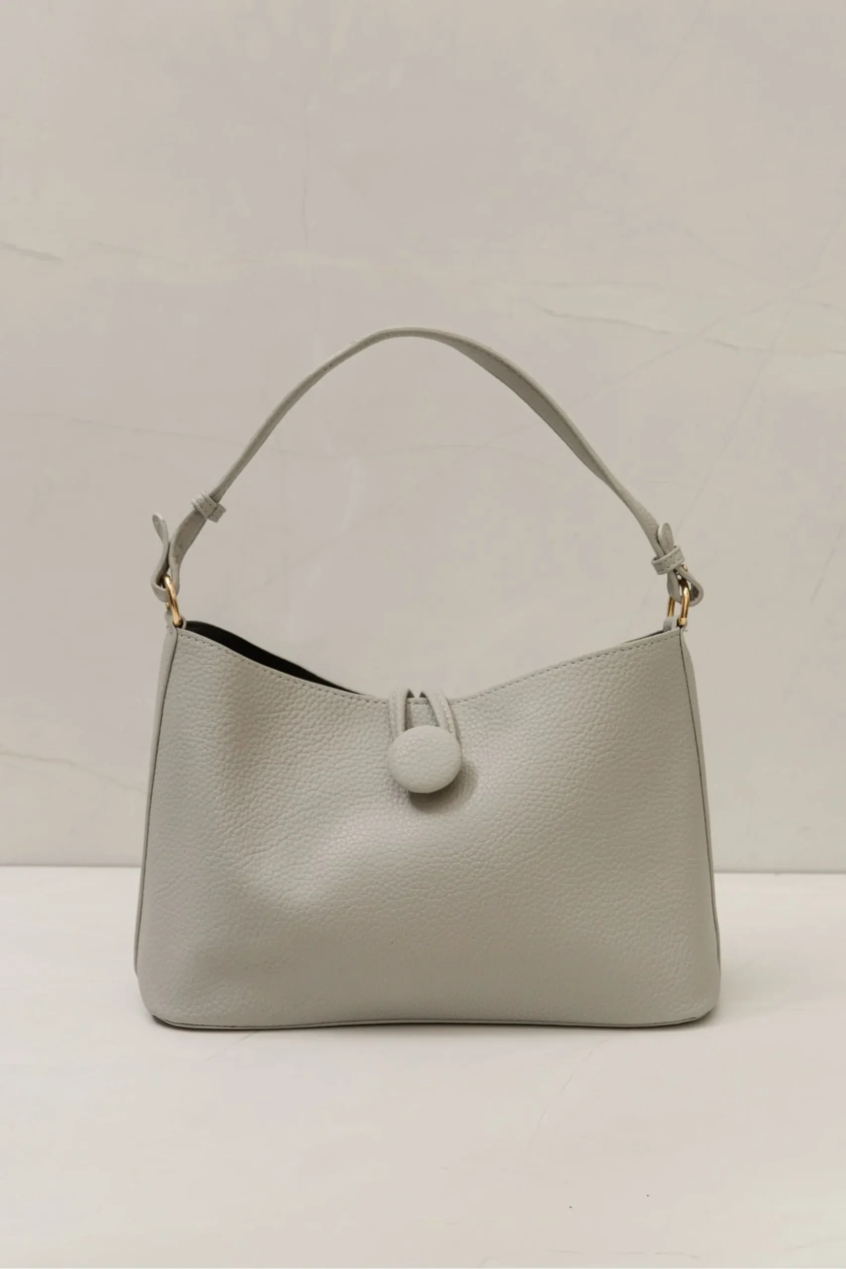 Bolsa Alça Fecho Botão CINZA