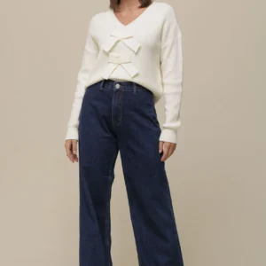 Calça Wide Leg Jeans MARINHO