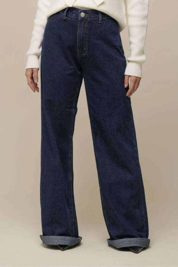 Calça Wide Leg Jeans MARINHO - Imagem 2