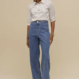 Calça Jeans Básico Reta JEANS