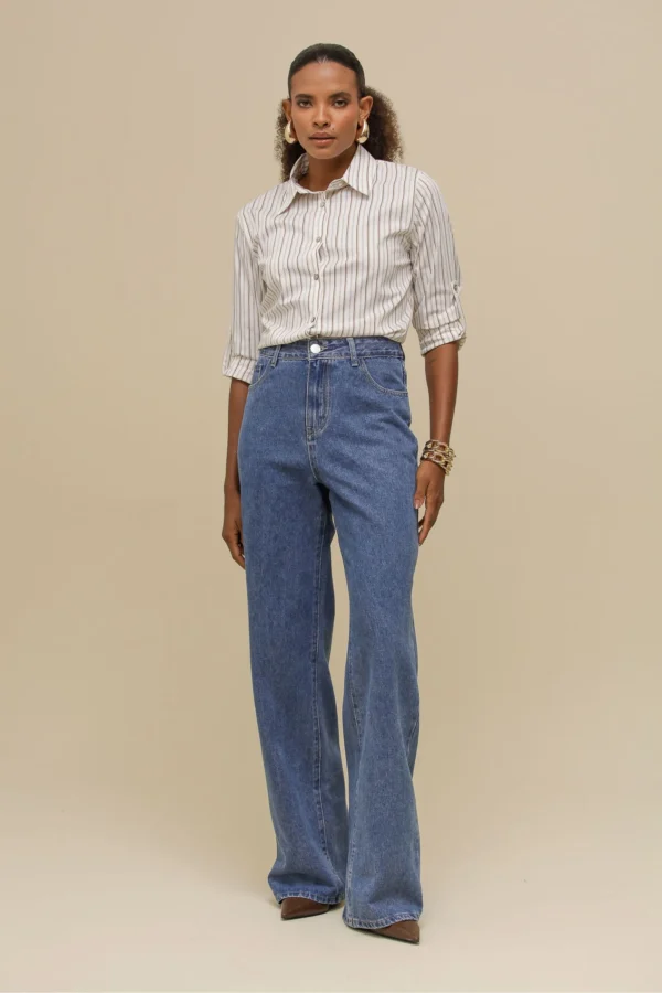 Calça Jeans Básico Reta JEANS
