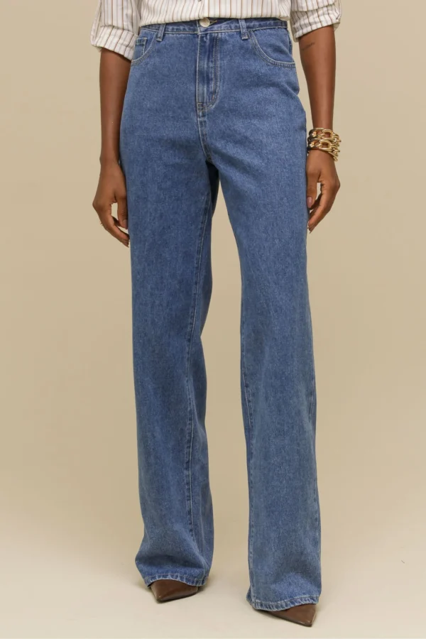 Calça Jeans Básico Reta JEANS - Imagem 2