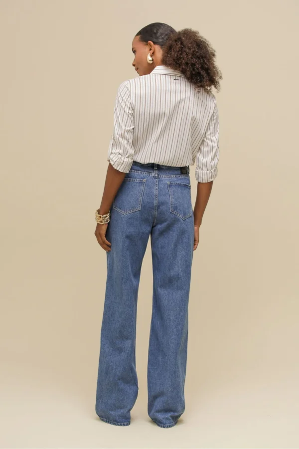 Calça Jeans Básico Reta JEANS - Imagem 3